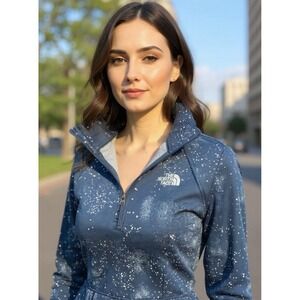 The North Face Women's Quarter-Zip Pullover Jacket navy stary night medium